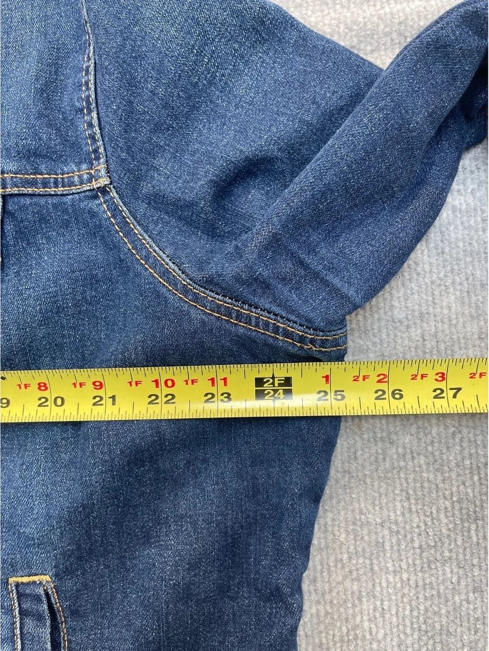 Old Navy Denim Jacket Women XXL Blue Jean Button Front Trucker Coat Medium Wash
